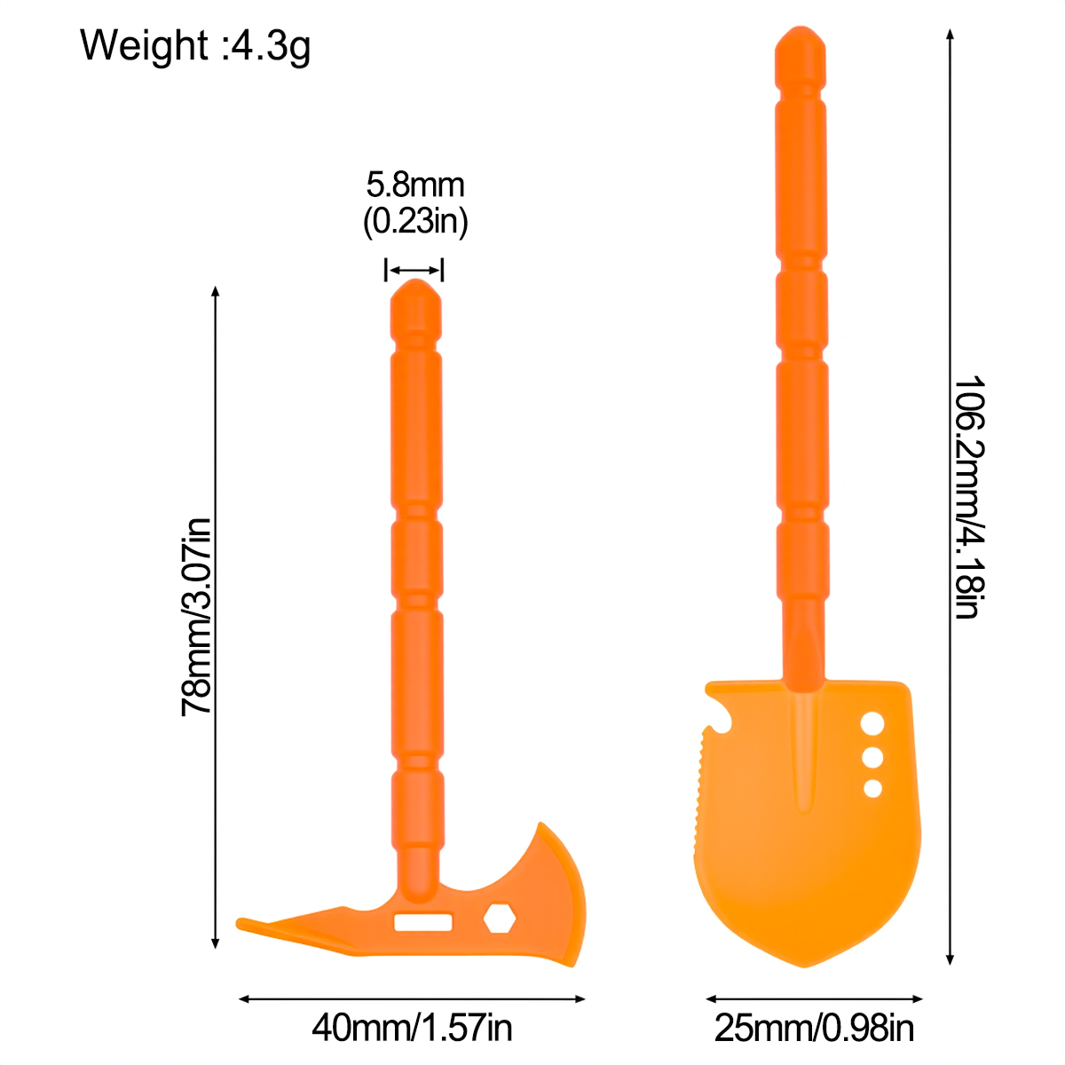 Simulated Plastic Shovel Picka - Rc Crawler 4X4 recension och pris