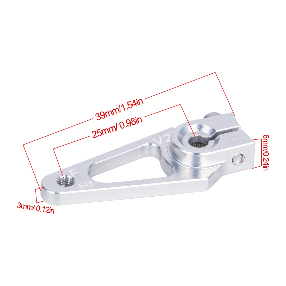 39mm M3 7075 Aluminum 25T Serv - Rc Hobby Room recension och pris